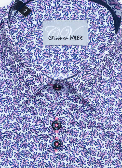 Chemisier coupe cintrée manches longues violet CHRISTIAN VALER femme