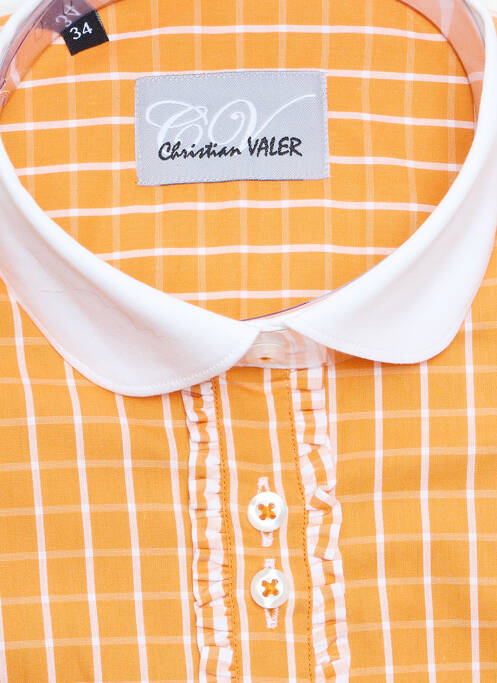 Chemisier orange CHRISTIAN VALER pour femme
