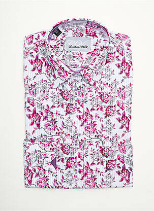 Chemisier imprimé fleurs manches longues violet CHRISTIAN VALER femme