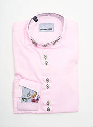 Chemisier coupe cintrée manches longues rose CHRISTIAN VALER femme