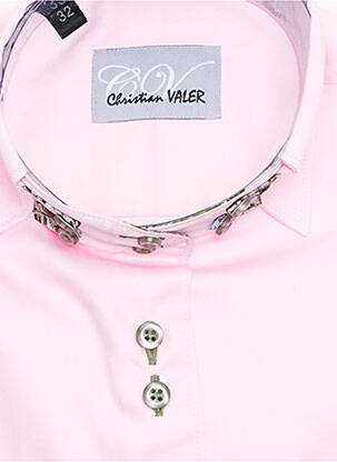 Chemisier coupe cintrée manches longues rose CHRISTIAN VALER femme