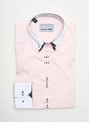 Chemisier coupe cintrée manches longues rose CHRISTIAN VALER femme