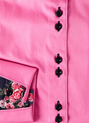 Chemisier coupe cintrée manches longues rose CHRISTIAN VALER femme
