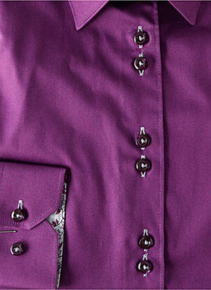 Chemisier coupe cintrée manches longues violet CHRISTIAN VALER femme