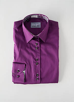 Chemisier Coupe Cintrée Violet Christian Valer Femme 2373978