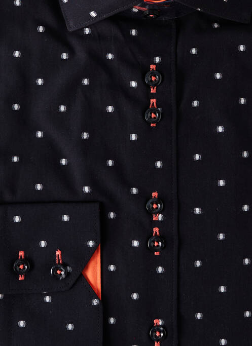 Chemisier coupe cintrée manches longues noir CHRISTIAN VALER femme