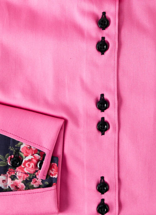 Chemisier coupe cintrée manches longues rose CHRISTIAN VALER femme