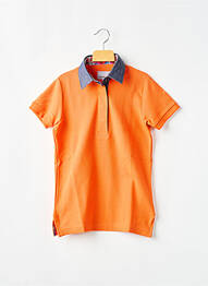 Polo coupe droite manches courtes orange CHRISTIAN VALER homme