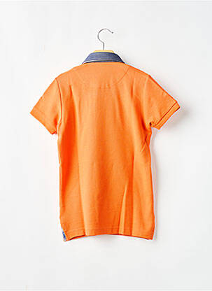 Polo coupe droite manches courtes orange CHRISTIAN VALER homme