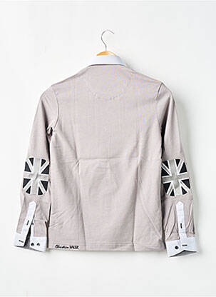Polo manches longues manches longues gris CHRISTIAN AUDIGIER homme