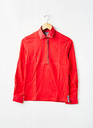 Polo manches longues manches longues rouge CHRISTIAN VALER homme