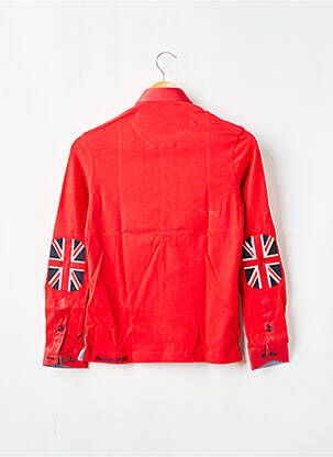 Polo manches longues manches longues rouge CHRISTIAN VALER homme