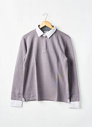 Polo manches longues manches longues gris CHRISTIAN VALER homme