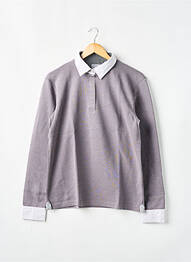 Polo manches longues manches longues gris CHRISTIAN VALER homme