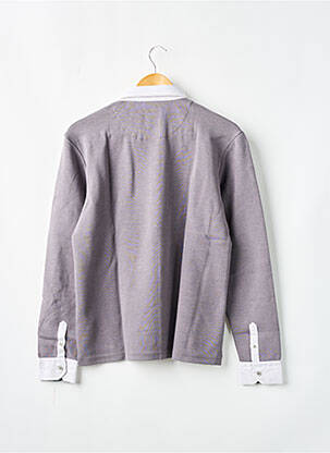 Polo manches longues manches longues gris CHRISTIAN VALER homme