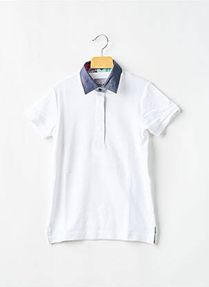 Polo coupe droite manches courtes blanc CHRISTIAN VALER homme
