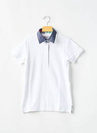 Polo coupe droite manches courtes blanc CHRISTIAN VALER homme