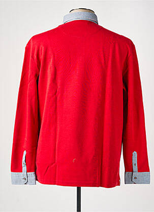 Polo manches longues manches longues rouge CHRISTIAN VALER homme