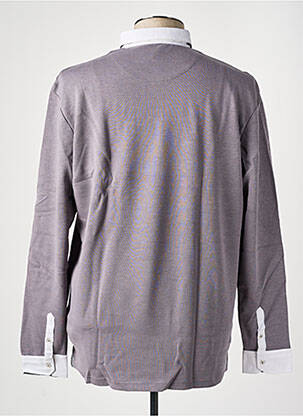 Polo manches longues manches longues gris CHRISTIAN VALER homme