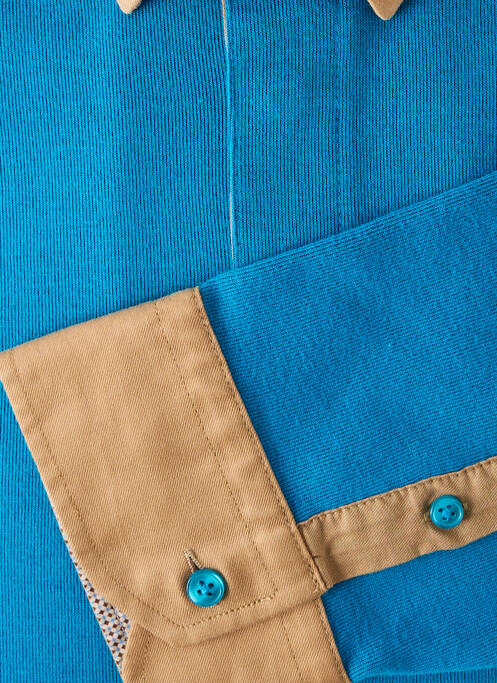 Polo bleu CHRISTIAN VALER pour homme