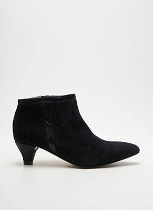 Bottines/boots tissage satiné talon de 4 à 6cm noir ALEGORY femme