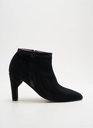 Bottines/boots tissage satiné talon de 7 à 9cm noir ALEGORY femme