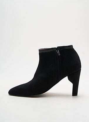 Bottines/boots tissage satiné talon de 7 à 9cm noir ALEGORY femme