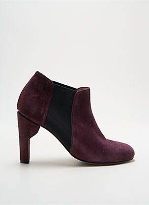 Bottines/boots nubuck talon de 7 à 9cm violet ALEGORY femme