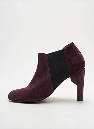 Bottines/boots nubuck talon de 7 à 9cm violet ALEGORY femme