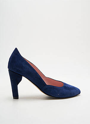 Escarpins nubuck talon de 7 à 9cm bleu ALEGORY femme