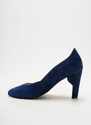 Escarpins nubuck talon de 7 à 9cm bleu ALEGORY femme