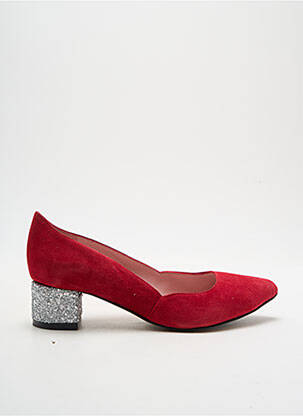 Escarpins nubuck talon de 4 à 6cm rouge ALEGORY femme