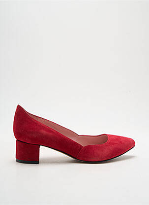 Escarpins nubuck talon de 4 à 6cm rouge ALEGORY femme