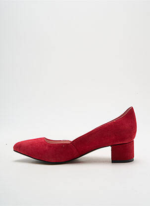 Escarpins nubuck talon de 4 à 6cm rouge ALEGORY femme