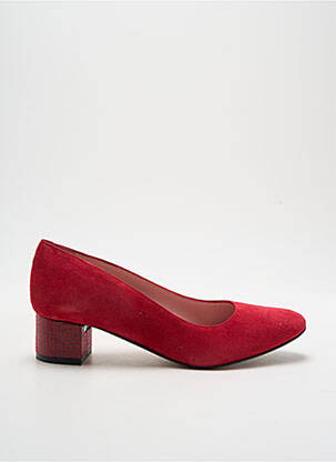 Escarpins nubuck talon de 4 à 6cm rouge ALEGORY femme