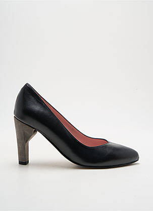 Escarpins tissage satiné talon de 7 à 9cm noir ALEGORY femme
