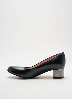 Escarpins tissage satiné talon plat jusqu'à 3cm noir ALEGORY femme
