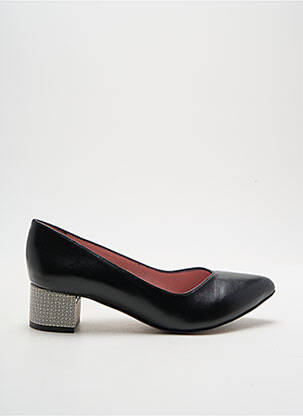 Escarpins tissage satiné talon de 4 à 6cm noir ALEGORY femme