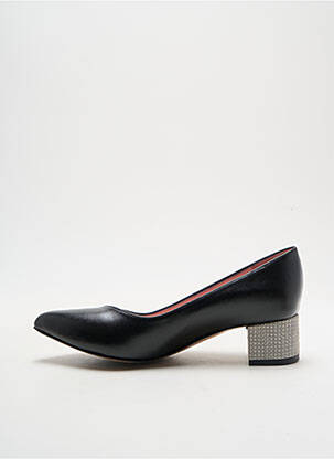 Escarpins tissage satiné talon de 4 à 6cm noir ALEGORY femme