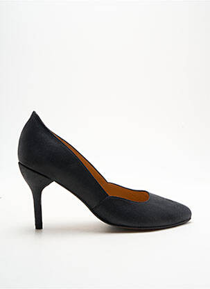 Escarpins tissage satiné talon de 7 à 9cm noir ALEGORY femme