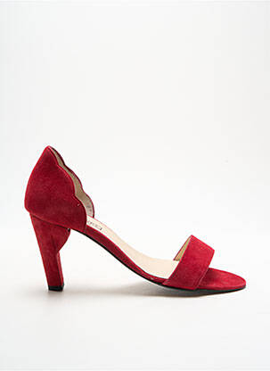 Sandales/nu pieds bout ouvert talon de 7 à 9cm rouge ALEGORY femme