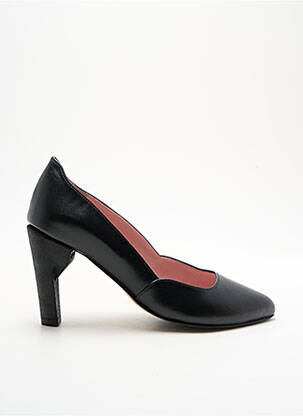Escarpins tissage satiné talon de 7 à 9cm noir ALEGORY femme