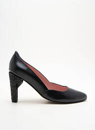 Escarpins semelle extérieure cuir talon de 7 à 9cm noir ALEGORY femme