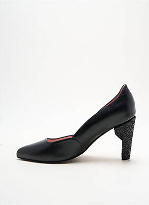Escarpins semelle extérieure cuir talon de 7 à 9cm noir ALEGORY femme