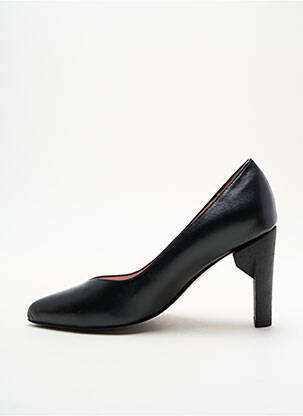 Escarpins tissage satiné talon de 7 à 9cm noir ALEGORY femme