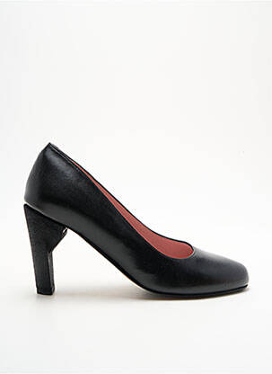 Escarpins tissage satiné talon de 7 à 9cm noir ALEGORY femme