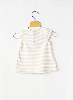 Robe courte manches courtes manches courtes blanc MAYORAL fille