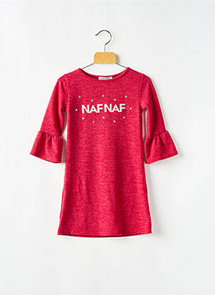 Robe mi-longue rouge NAF NAF pour fille