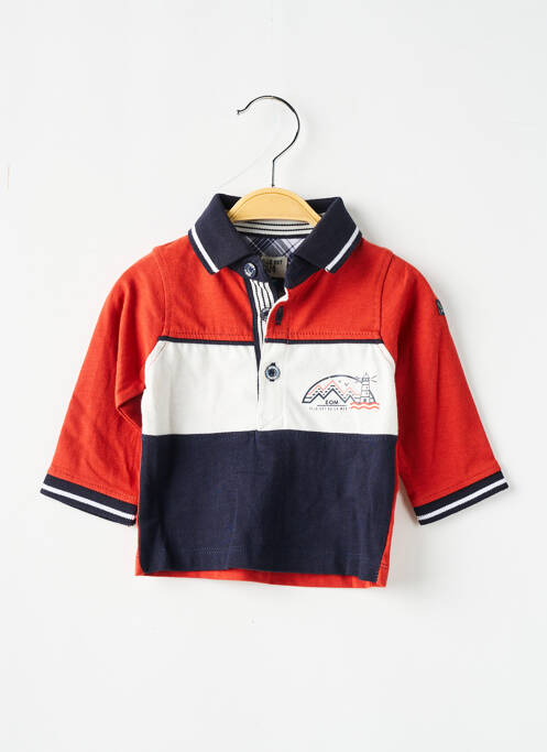 Polo orange ELLE EST OU LA MER pour garçon
