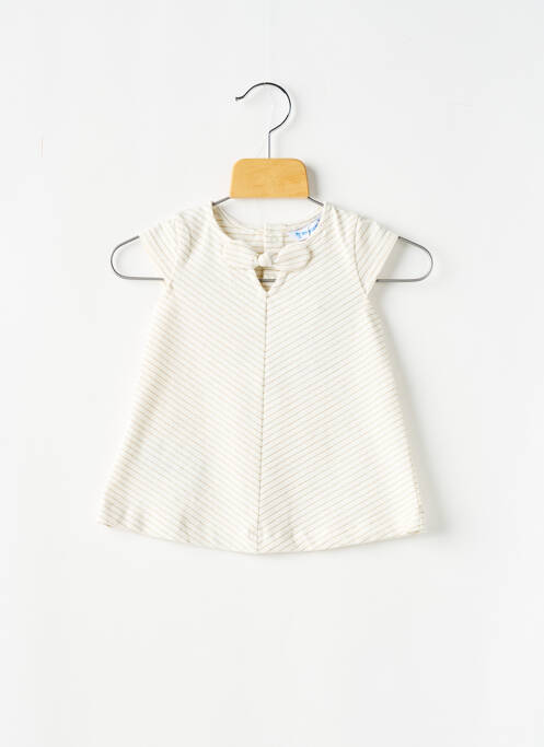 Robe courte blanc MAYORAL pour fille